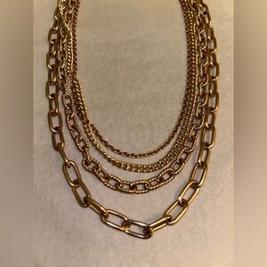 ✨ Sabika FAVORITES Rose Gold 4-Row Chain Necklace ✨